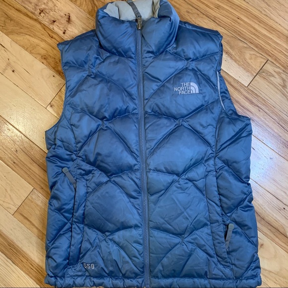 THE NORTH FACE 550 Goose Down Puffer Vest Blue - Picture 1 of 15